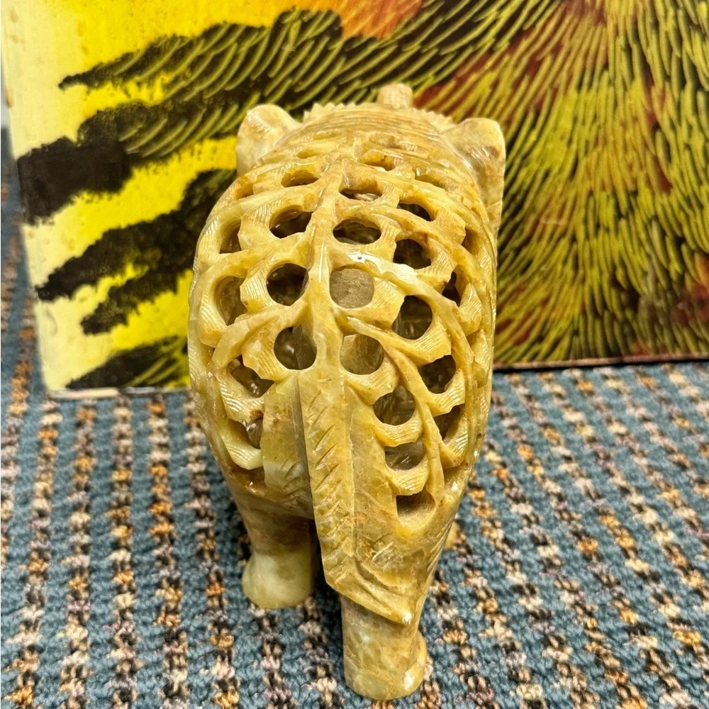 Talc Carved Elephant‎ Figurine